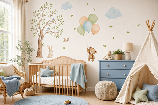 Rainbow wall art vs shape stickers compared