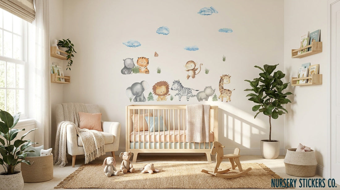 Recommended easy-apply stickers for whimsical nurseries.
