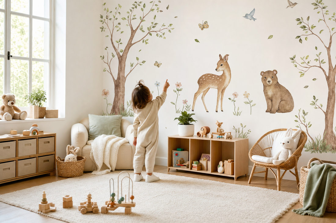 Recommended removable decals for changing nursery styles.