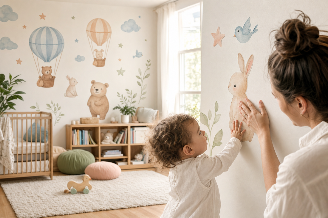 Removable wall stickers vs painted murals for playrooms.