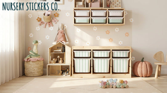 Top wipe-clean decals for messy kids' storage?