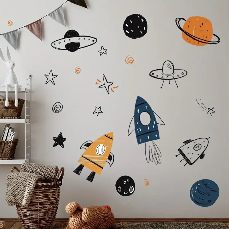 Aazon.co: Wondever Colorful Shapes Wall Stickers Educational Learning