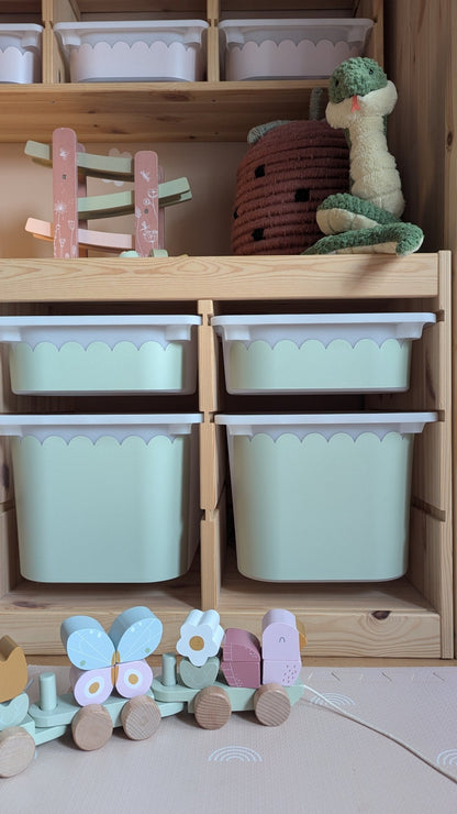 Wavy Scallop Stickers For Ikea Trofast Drawers - Nursery Stickers