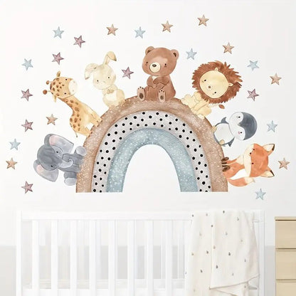 Animal Rainbow Nursery Wall Sticker - Nursery Stickers