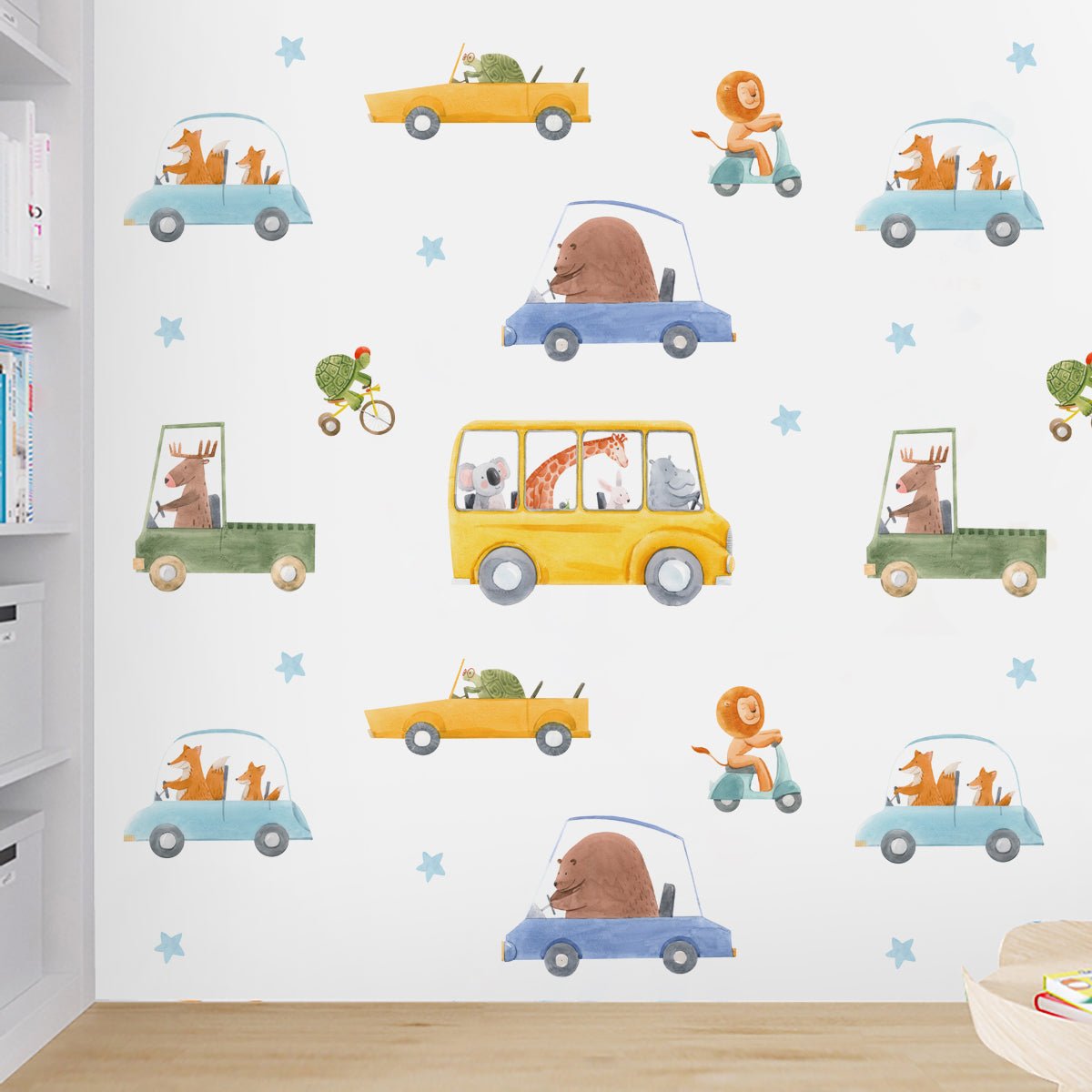 Zoo On The Move Nursery Wall Stickers - Nursery Stickers