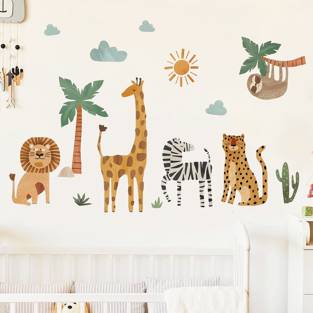 Jungle Animal Friends Nursery Wall Stickers - Nursery Stickers