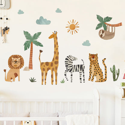 Jungle Animal Friends Nursery Wall Stickers