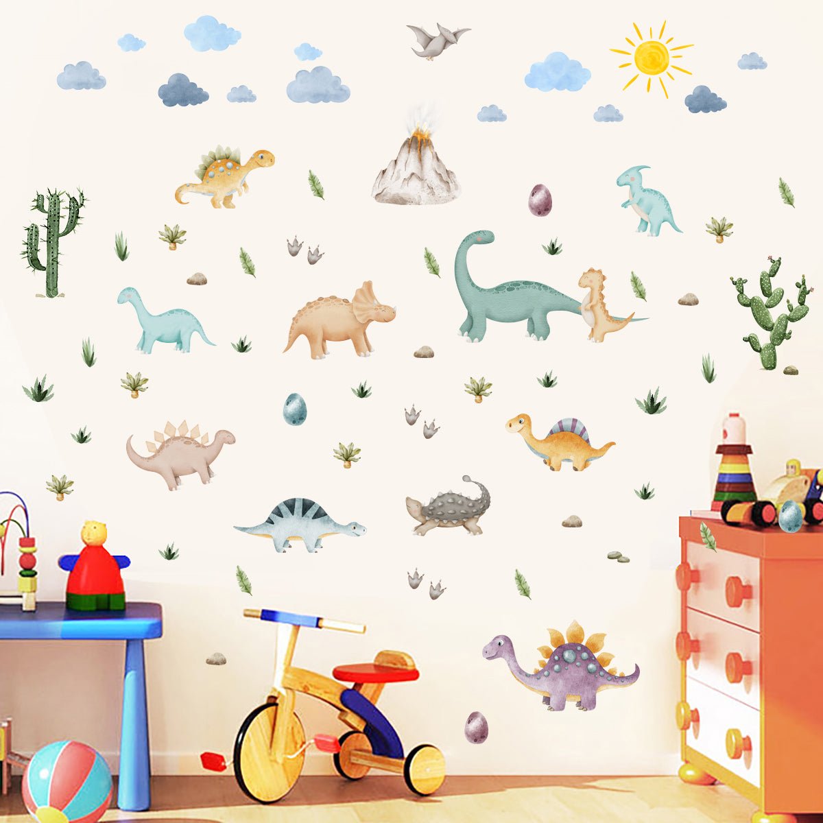 Jurassic Journey Dinosaur Nursery Wall Stickers - Nursery Stickers