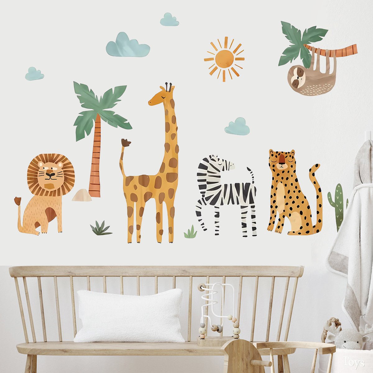 Jungle Animal Friends Nursery Wall Stickers - Nursery Stickers