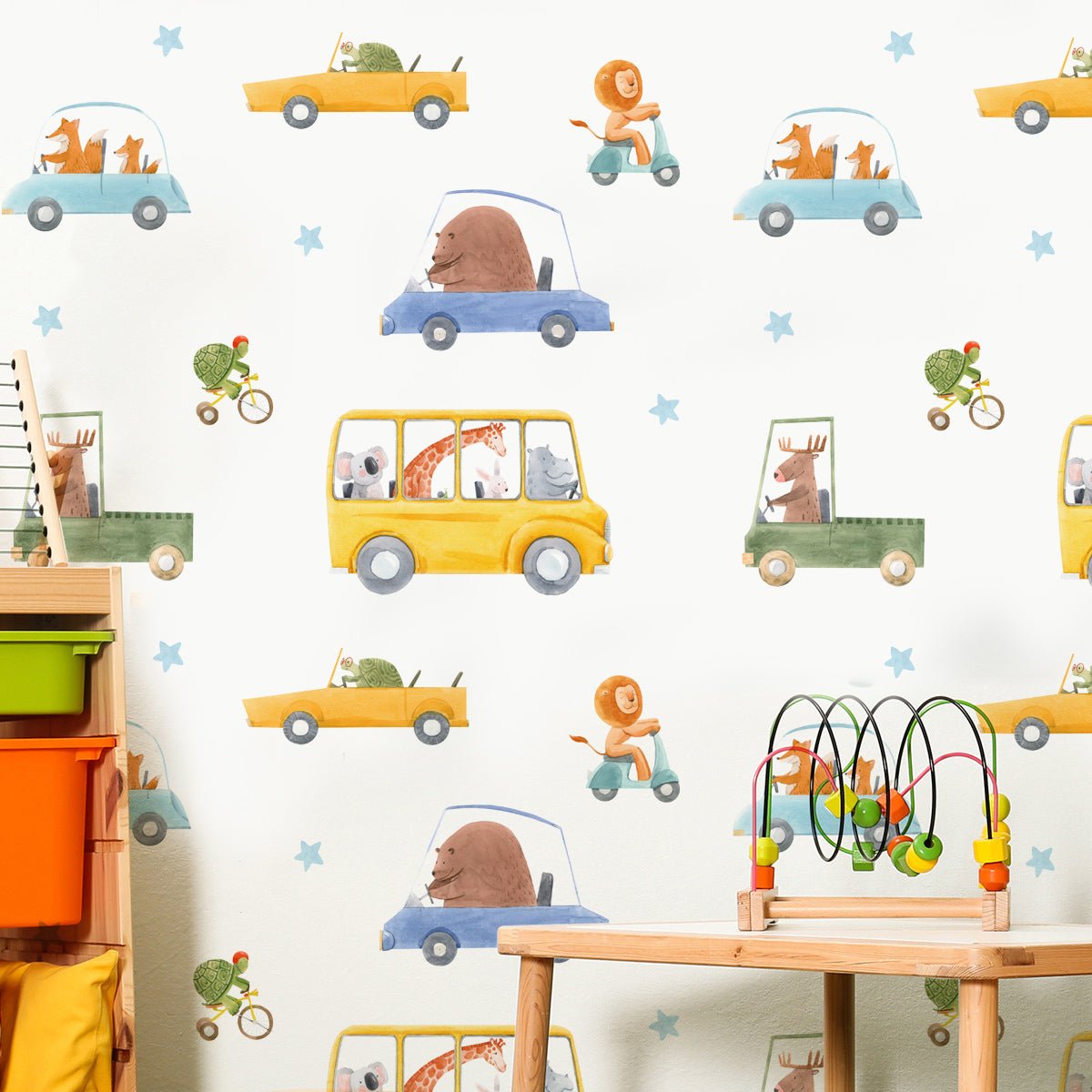 Zoo On The Move Nursery Wall Stickers - Nursery Stickers