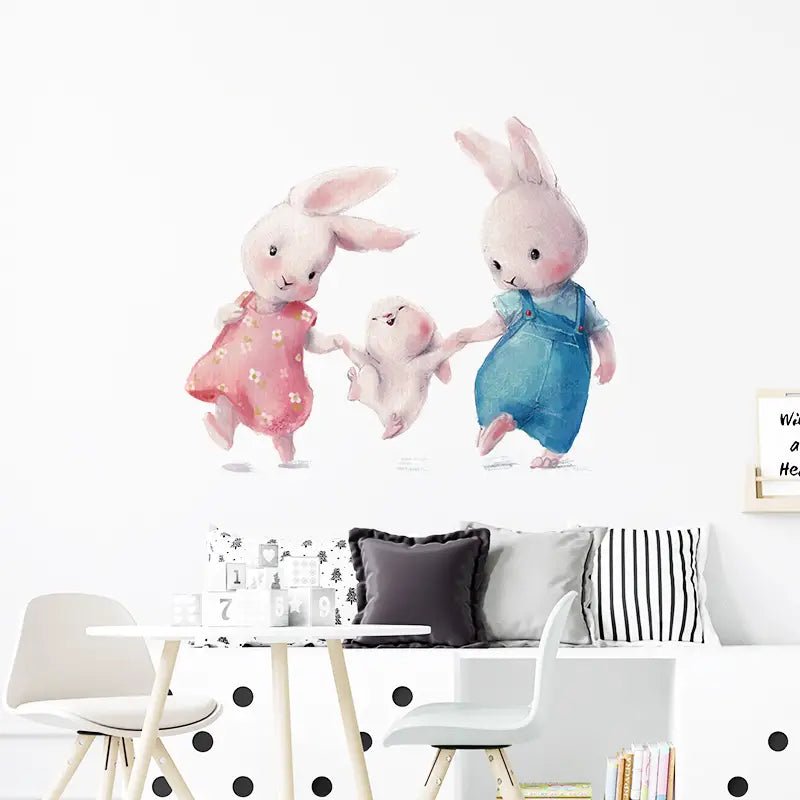 Rabbit Family Nursery Wall Stickers - Nursery Stickers