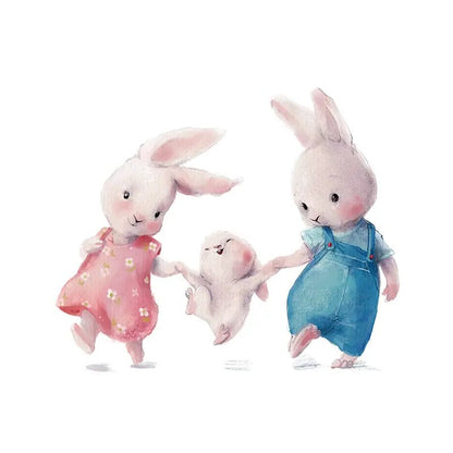 Rabbit Family Nursery Wall Stickers - Nursery Stickers