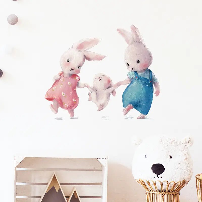 Rabbit Family Nursery Wall Stickers - Nursery Stickers