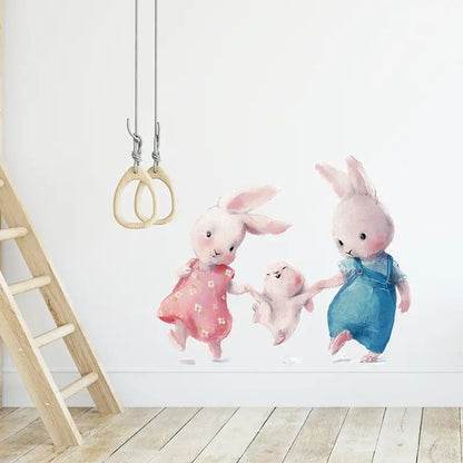 Rabbit Family Nursery Wall Stickers - Nursery Stickers