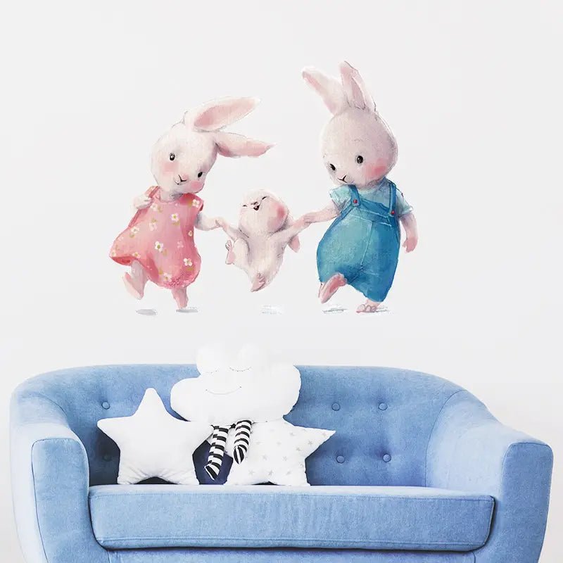 Rabbit Family Nursery Wall Stickers - Nursery Stickers