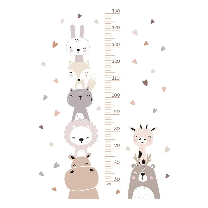 Animal Height Chart Nursery Wall Sticker - Nursery Stickers