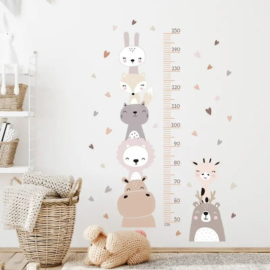 Animal Height Chart Nursery Wall Sticker - Nursery Stickers