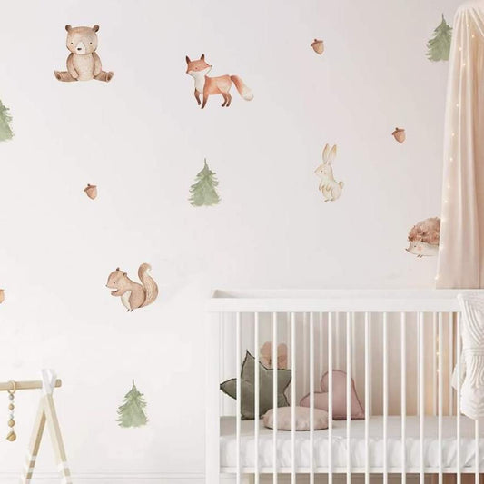 Woodland Forest Animals Nursery Wall Stickers - Nursery Stickers