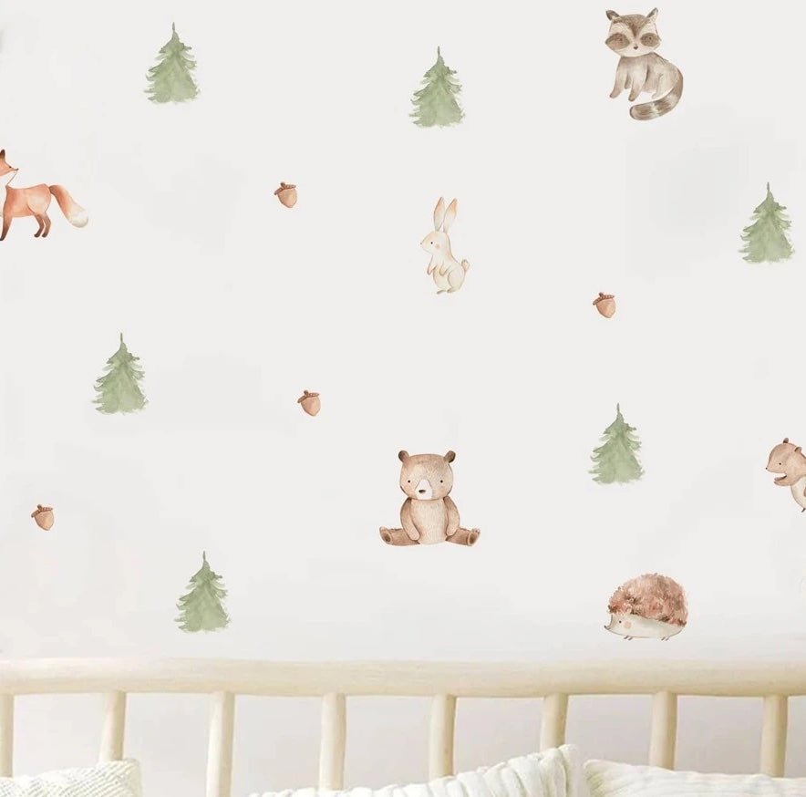 Woodland Forest Animals Nursery Wall Stickers - Nursery Stickers