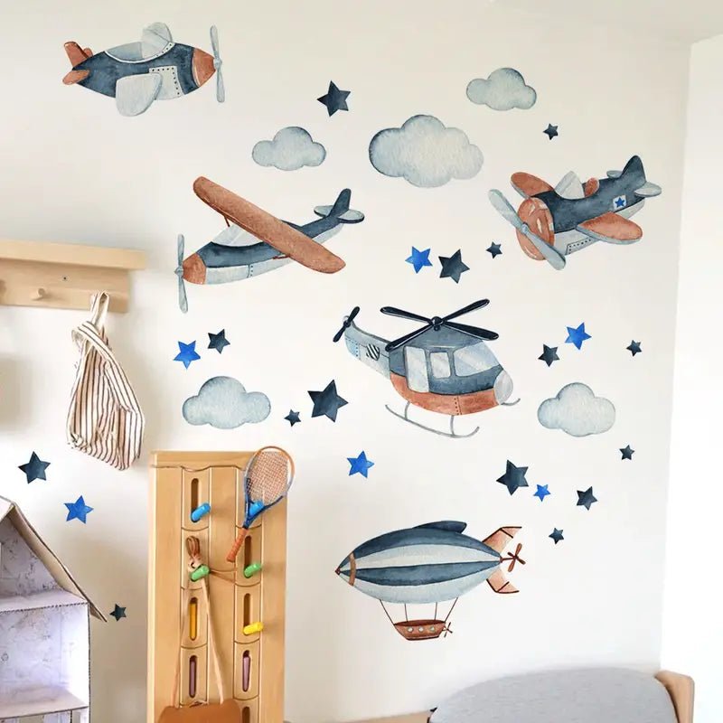 Airplane Nursery Wall Stickers - Nursery Stickers