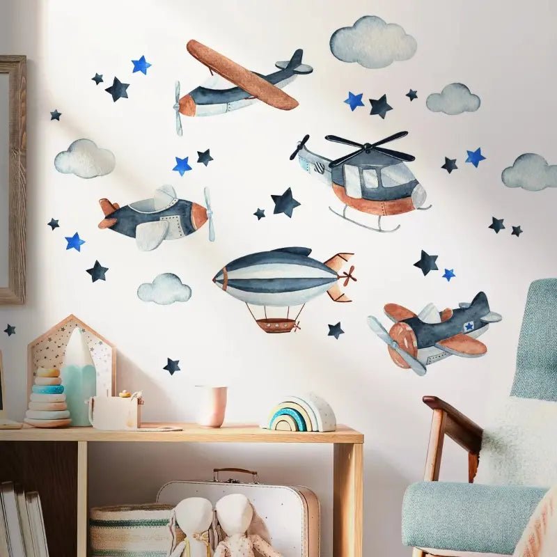 Airplane Nursery Wall Stickers - Nursery Stickers