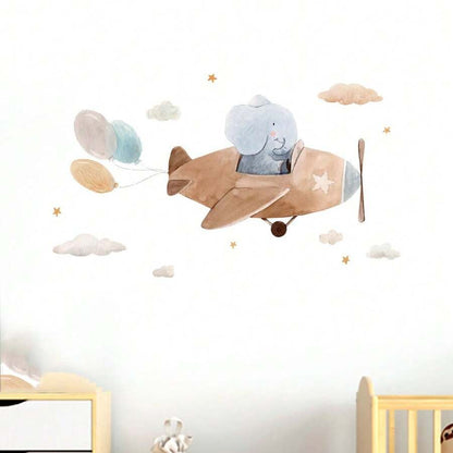 Elephant Pilot Nursery Wall Sticker - Nursery Stickers