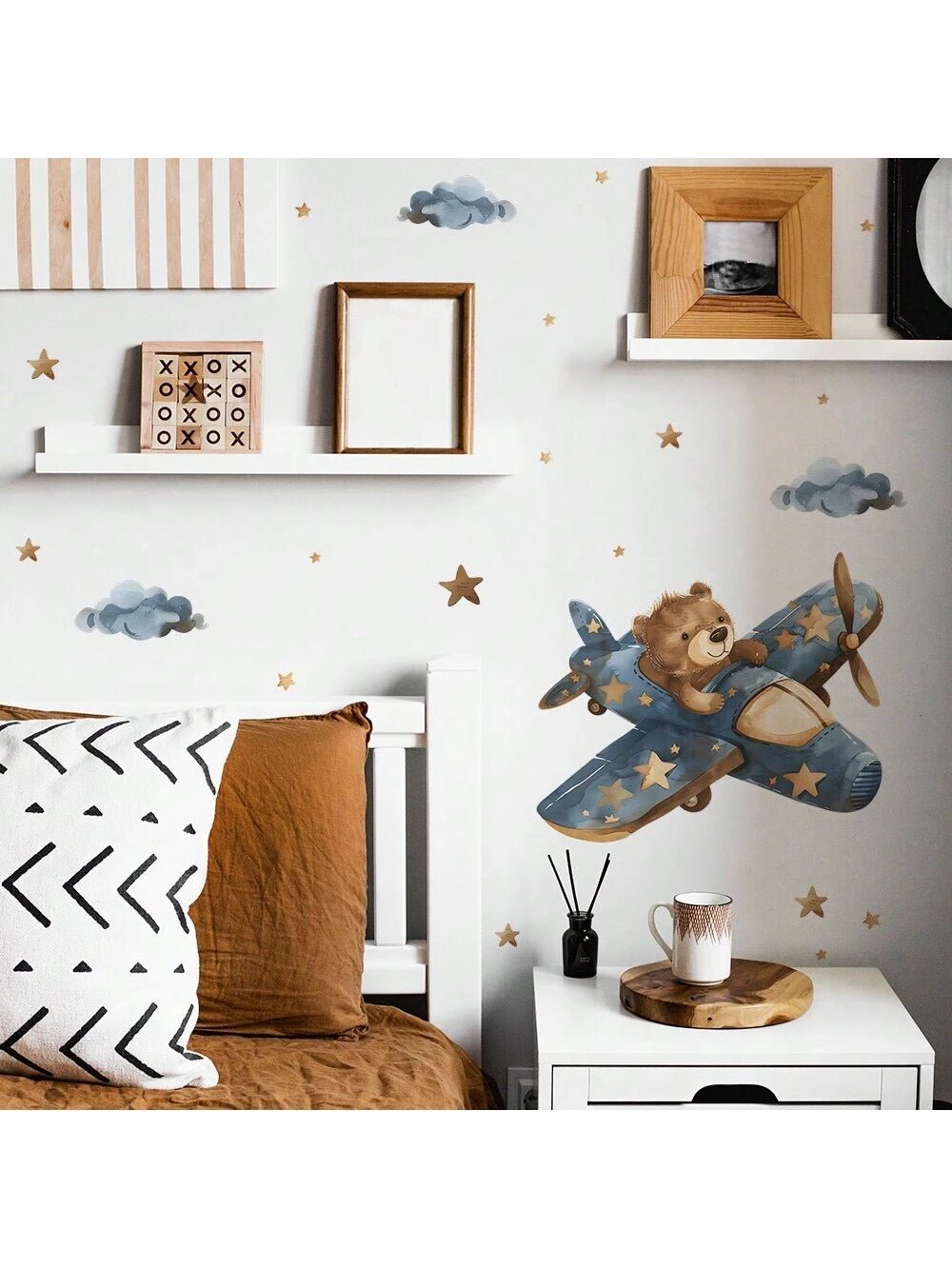 Bear in Airplane Nursery Wall Sticker - Nursery Stickers