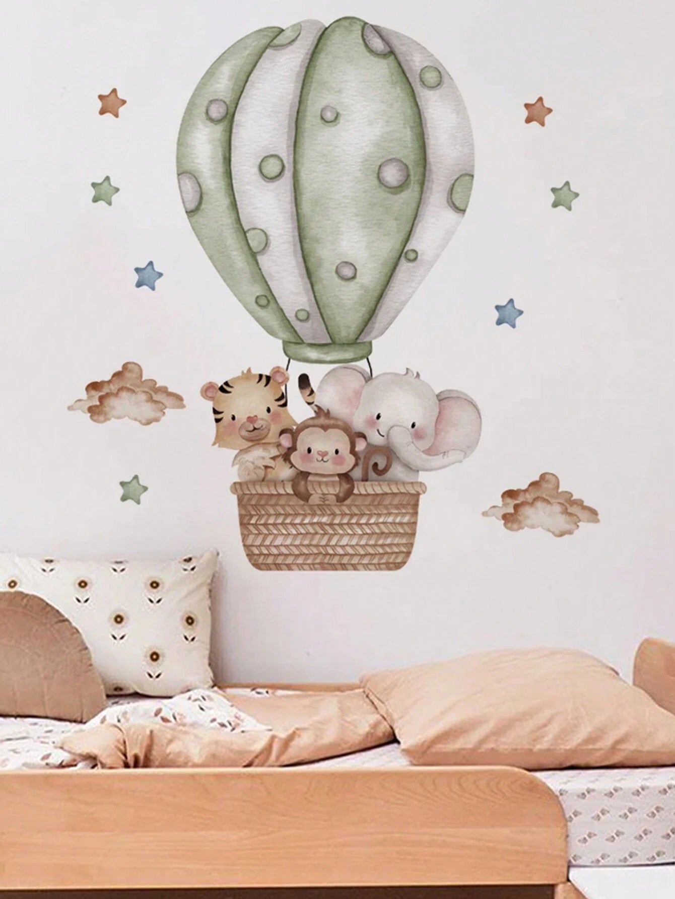 Sky High Adventures Balloon Safari Nursery Wall Sticker - Nursery Stickers