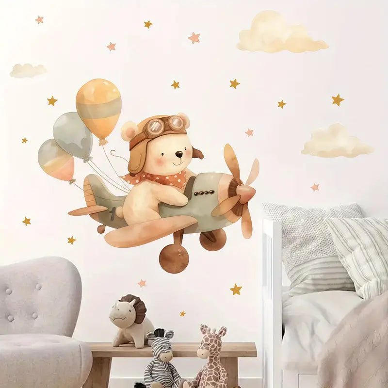 Bear Pilot Nursery Wall Sticker - Nursery Stickers