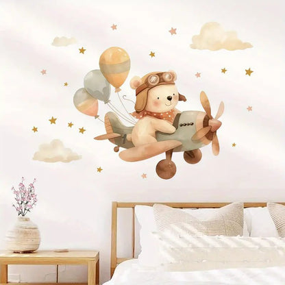 Bear Pilot Nursery Wall Sticker - Nursery Stickers