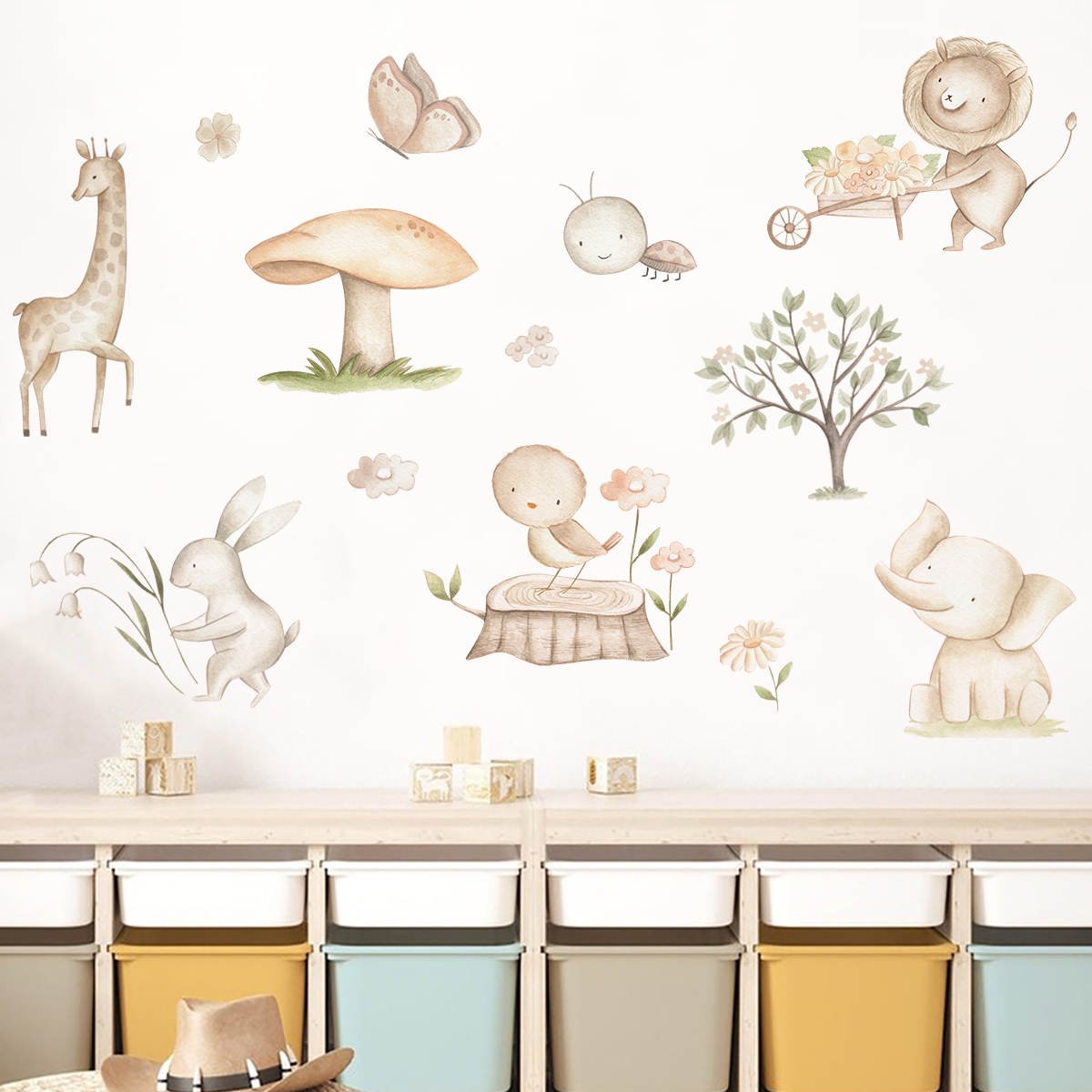 Animals In Nature Nursery Wall Stickers - Nursery Stickers