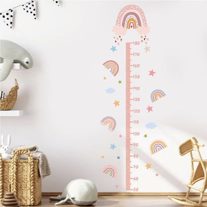 Height Chart Wall Sticker - Rainbow & Clouds - Nursery Stickers