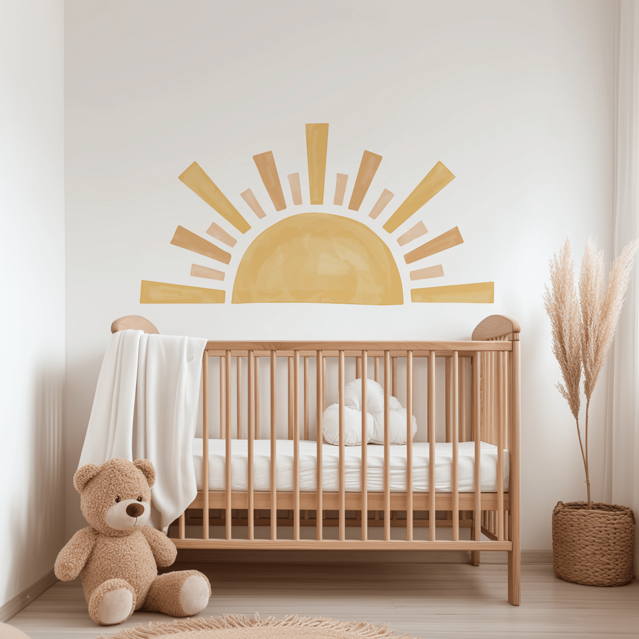 Artistic nursery wall sticker with colorful design