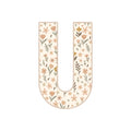 Letter U - Wildflower