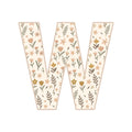 Letter W - Wildflower