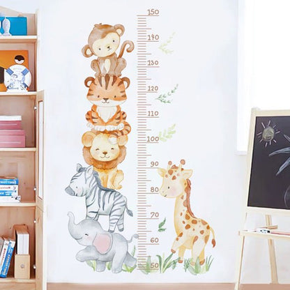 Safari Adventure Height Chart Nursery Wall Sticker - Nursery Stickers