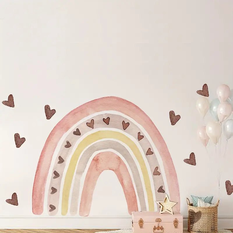 Heart Rainbow Nursery Wall Sticker - Nursery Stickers