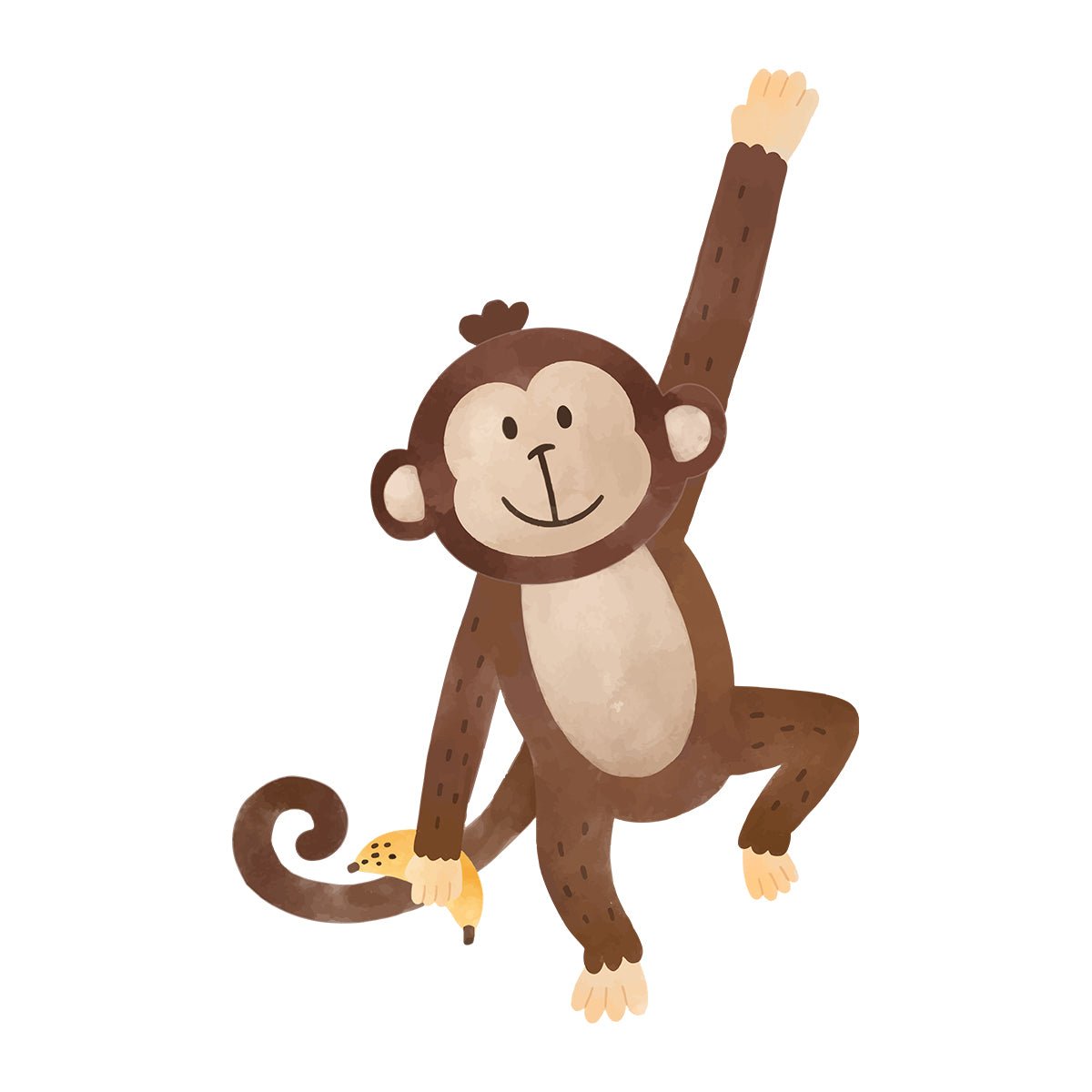 Hanging Monkey Light Switch Wall Sticker - Nursery Stickers