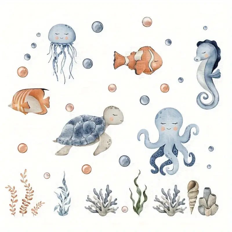 Ocean Life Nursery Wall Stickers - Nursery Stickers