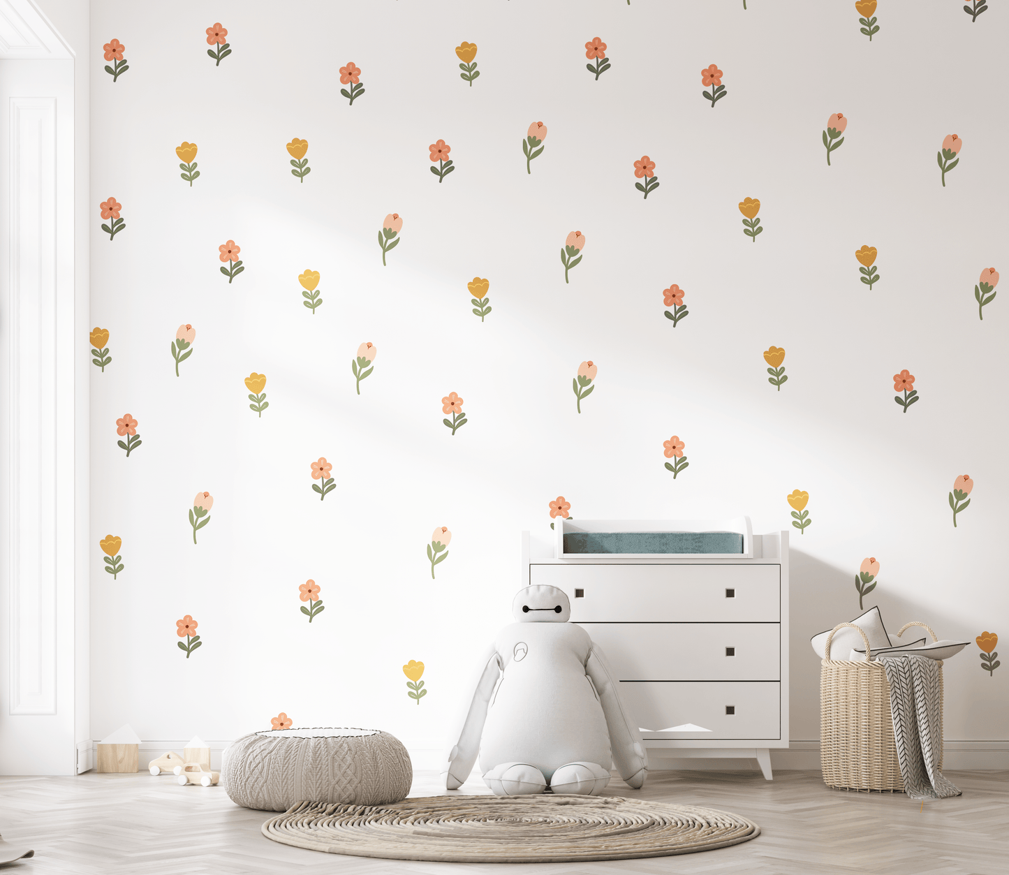 Boho Flowers Nursery Wall Stickers - Nursery Stickers