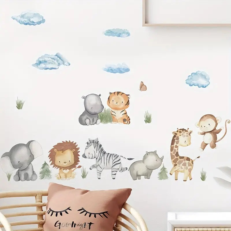 Playful Animals Nursery Wall Stickers