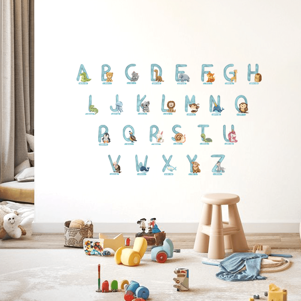 NEW Animal Alphabet Nursery Wall Stickers - Nursery Stickers