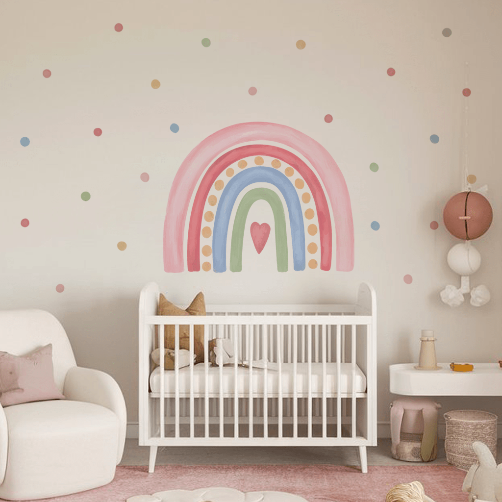 Dotted Dream Rainbow Nursery Wall Sticker - Nursery Stickers