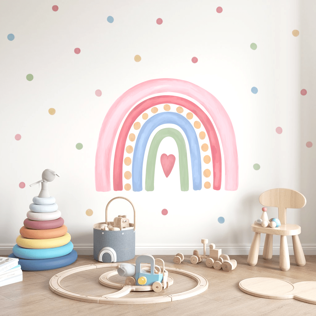 Dotted Dream Rainbow Nursery Wall Sticker - Nursery Stickers