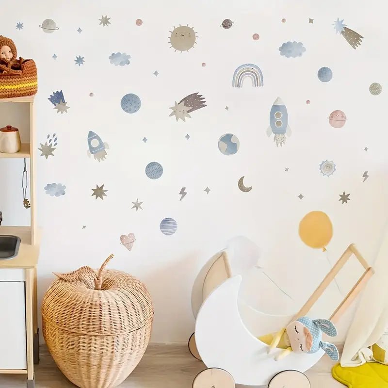 Mini Space Nursery Wall Stickers - Nursery Stickers