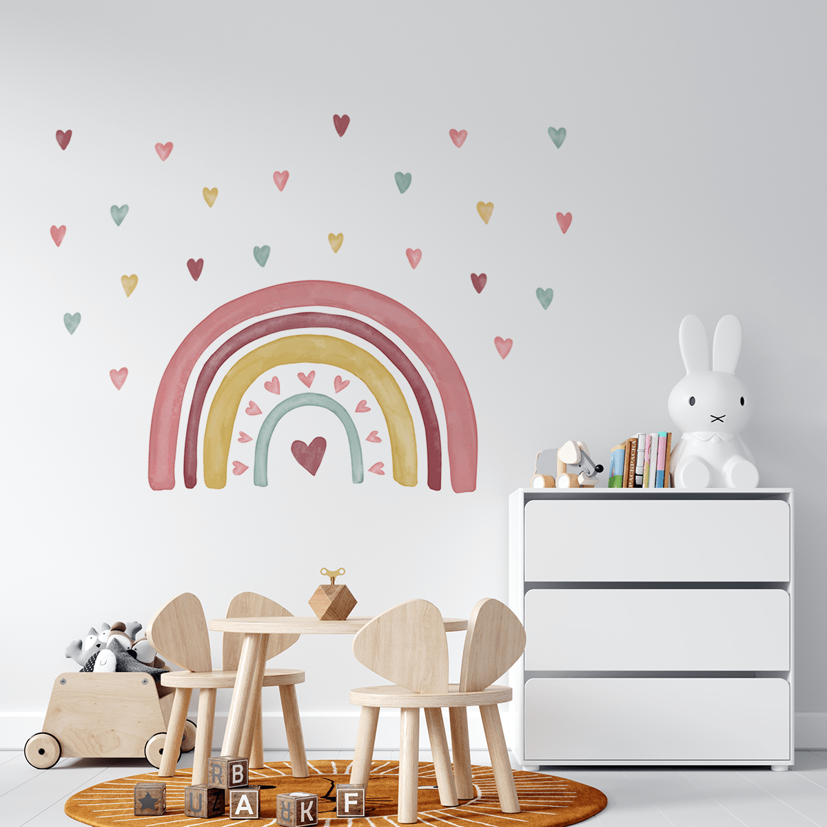 Customizable animal-themed wall sticker for nursery