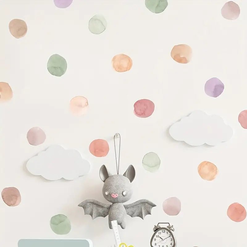 Watercolour Polka Dots Nursery Wall Stickers - Nursery Stickers