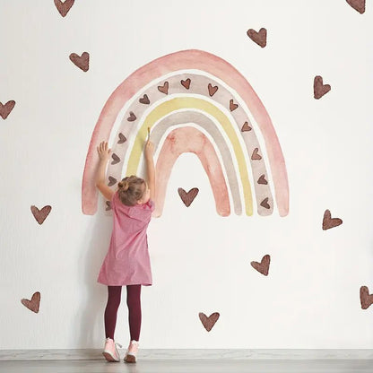 Heart Rainbow Nursery Wall Sticker - Nursery Stickers