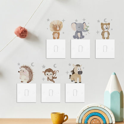 NEW Animal Light Switch Wall Stickers - Nursery Stickers