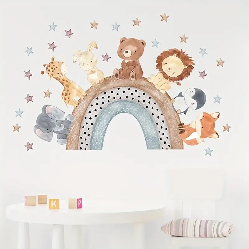 Animal Rainbow Nursery Wall Sticker - Nursery Stickers